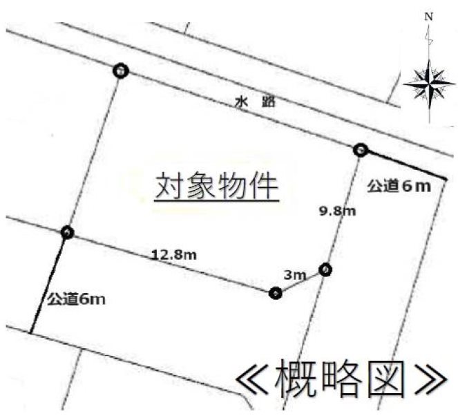 鈴鹿市池田町約56坪　土地 間取図・土地図