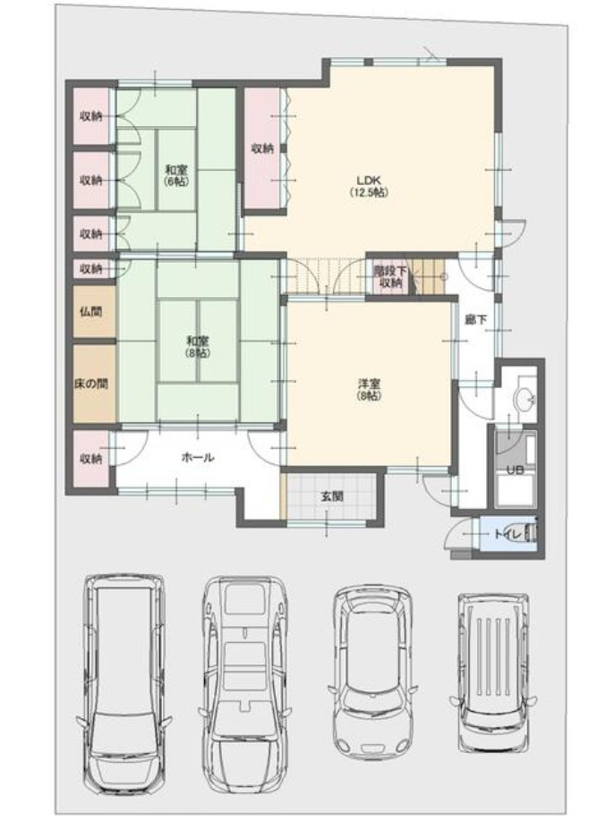 鈴鹿市磯山２丁目　中古戸建 間取図・土地図