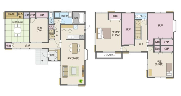 鈴鹿市南玉垣町 中古戸建 62.54坪 間取図・土地図