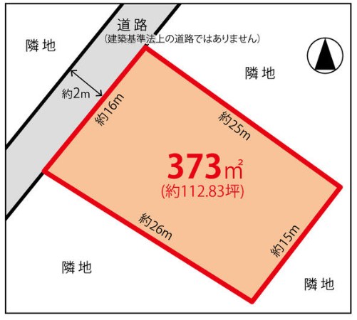 【会員限定】鈴鹿市平野町 土地 112.83坪 間取図・土地図