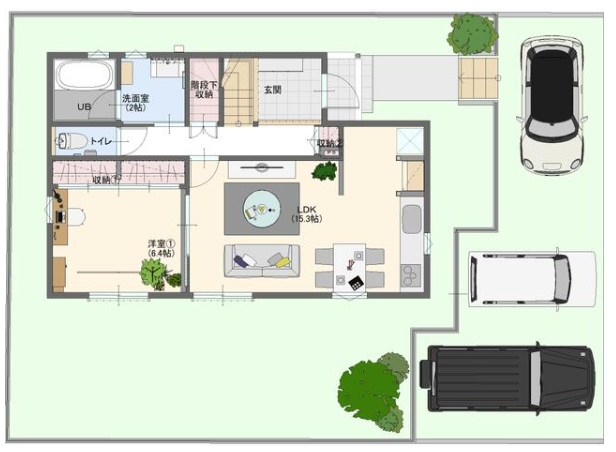 亀山市川合町 中古戸建 181.88㎡ 間取図・土地図