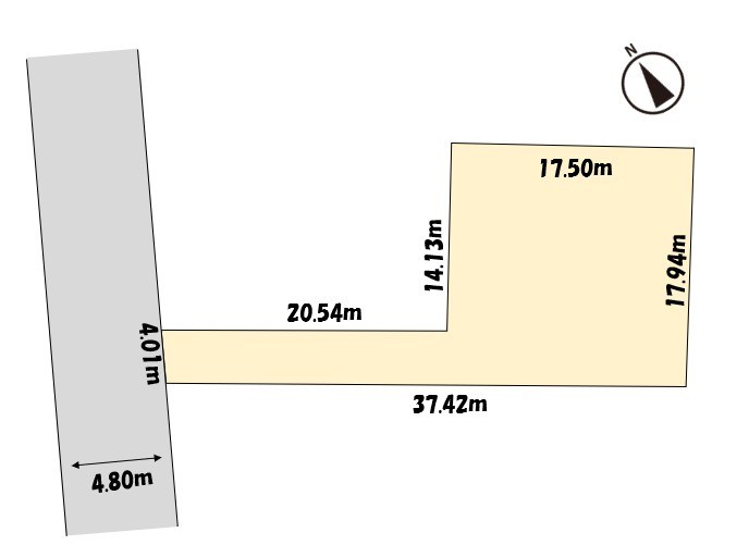 鈴鹿市平田本町２丁目 土地 約119坪 間取図・土地図