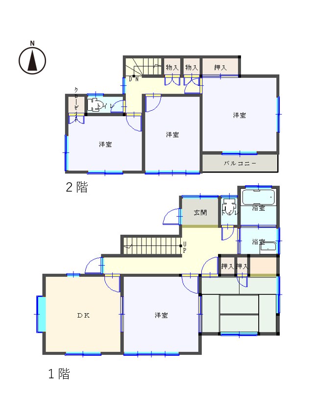郡山町 リフォーム済中古戸建 間取図・土地図
