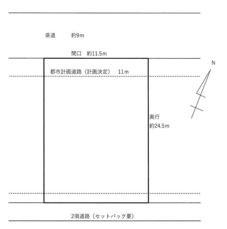 鈴鹿市若松東1丁目 土地 86.39坪 間取図・土地図