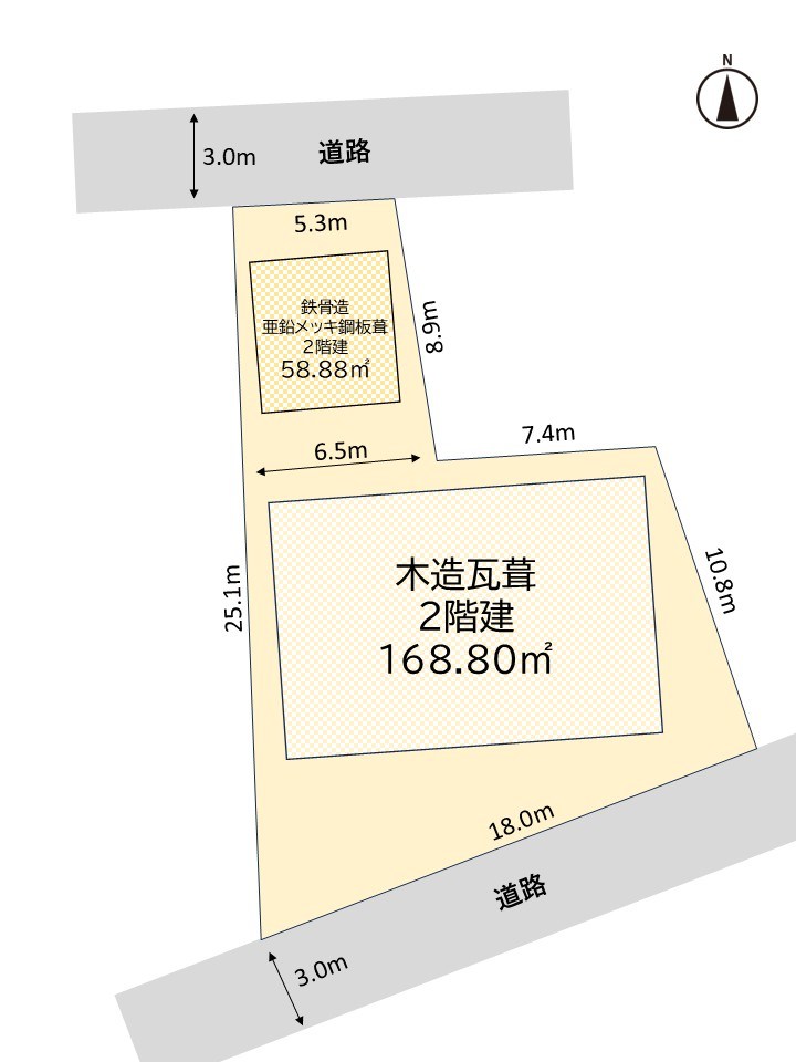 鈴鹿市西条２丁目 中古戸建 間取図・土地図