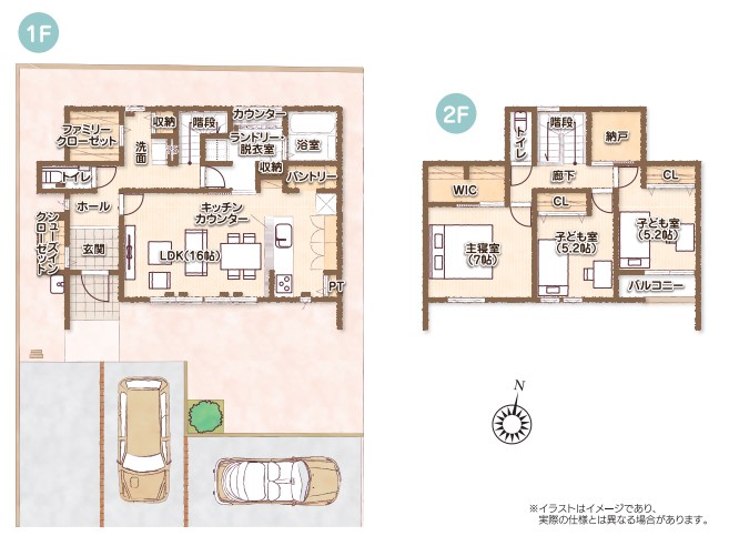 鈴鹿市稲生塩屋2期④号棟 全4棟 新築戸建 間取図・土地図
