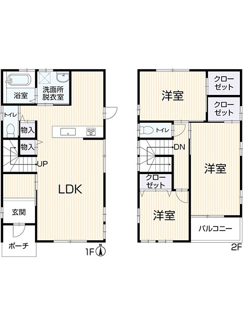 亀山市川崎町 中古戸建 間取図・土地図