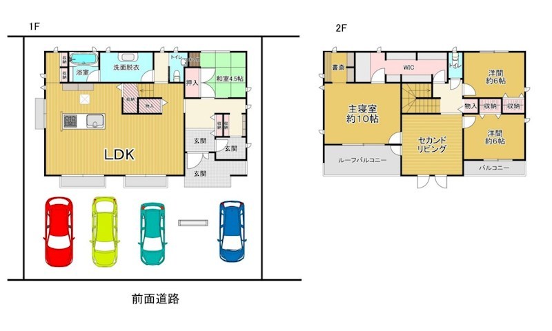 【会員限定】鈴鹿市道伯町　中古戸建 間取図・土地図