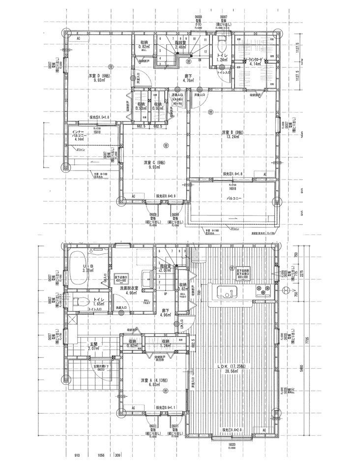 四日市市楠町北五味塚第10 ①号棟 新築戸建 全6棟 間取図・土地図