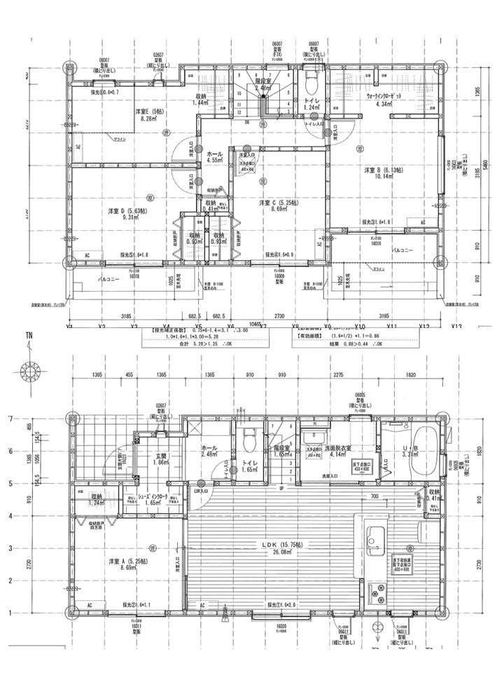 四日市市楠町北五味塚第10 ⑤号棟 新築戸建 全6棟 間取図・土地図