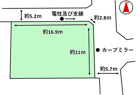 鈴鹿市十宮2丁目約73坪　土地 間取図・土地図