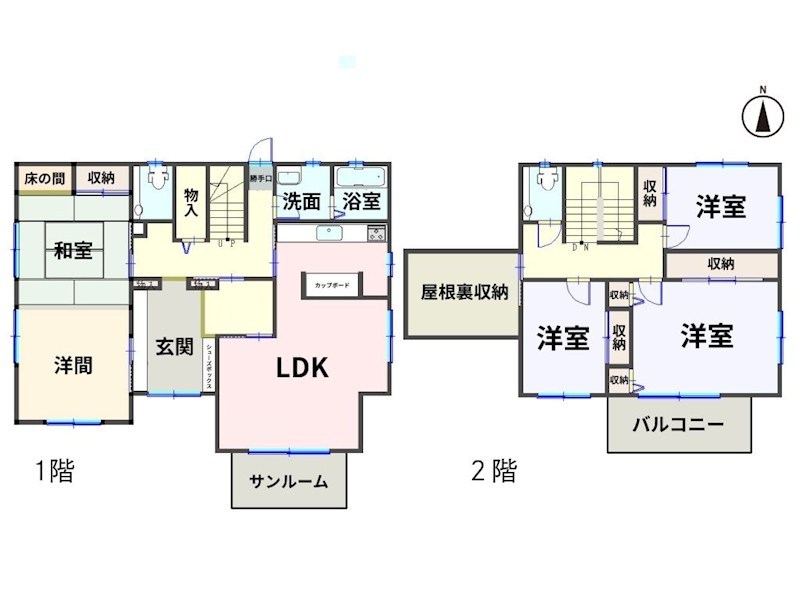 鈴鹿市高岡台3丁目　中古戸建 間取図・土地図