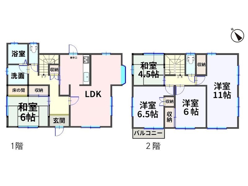 鈴鹿市寺家2丁目 中古戸建 間取図・土地図