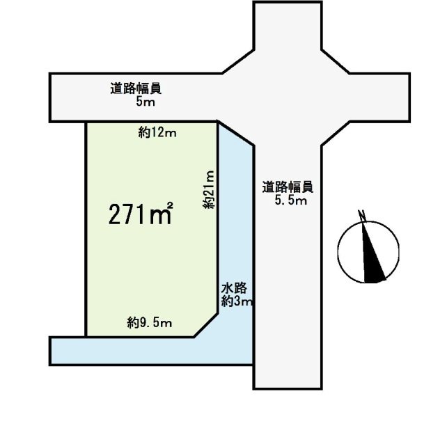【会員限定】鈴鹿市住吉2丁目約81坪　土地 間取図・土地図
