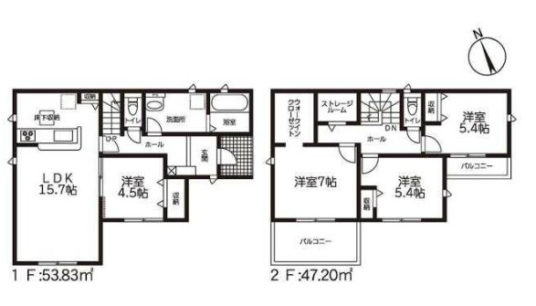 鈴鹿市若松北第9 新築戸建 間取図・土地図