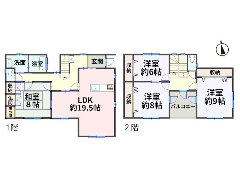 鈴鹿市小田町 中古戸建 間取図・土地図