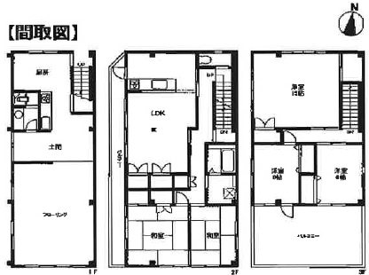三重県鈴鹿市三日市２丁目 間取図・土地図