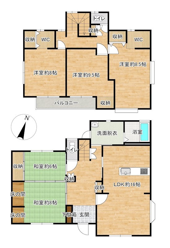 【会員限定】鈴鹿市三日市2丁目 中古戸建 間取図・土地図