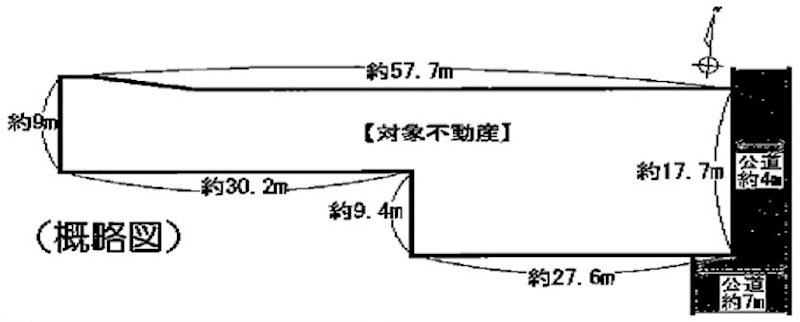 【会員限定】稲生塩屋3丁目約225坪　土地 間取図・土地図
