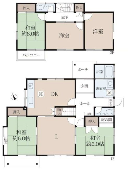 【会員限定】郡山町約33坪　中古戸建 間取図・土地図