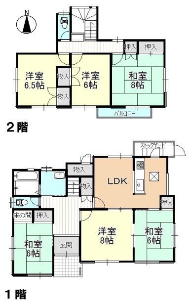【会員限定】郡山町約37.6坪　中古戸建 間取図・土地図