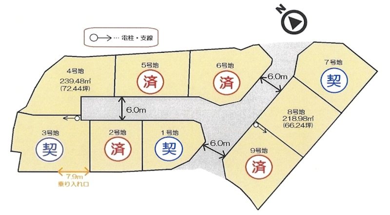 【会員限定】亀山市川合町４号地　土地 間取図・土地図