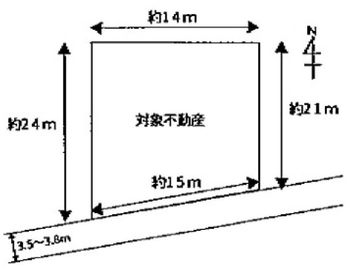 【会員限定】亀山市栄町約83.4坪　土地 間取図・土地図