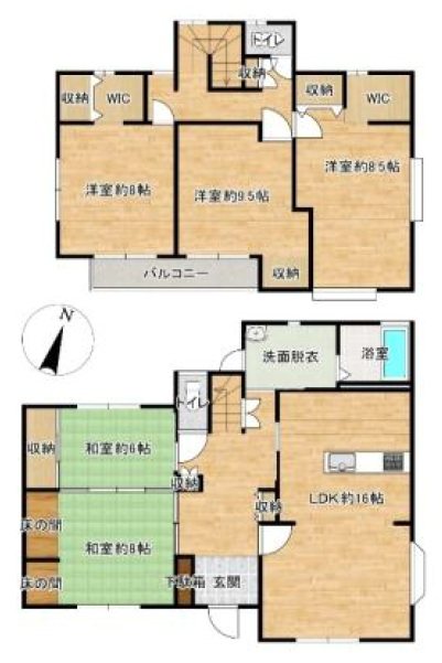 三日市2丁目　リフォーム済中古住宅 間取図・土地図