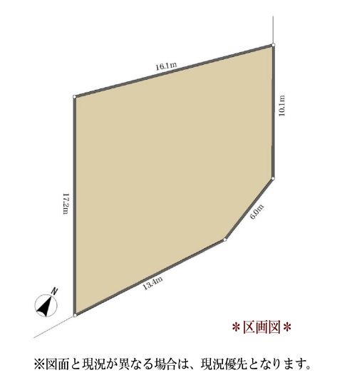 日進市折戸町鎌ケ寿 間取図・土地図