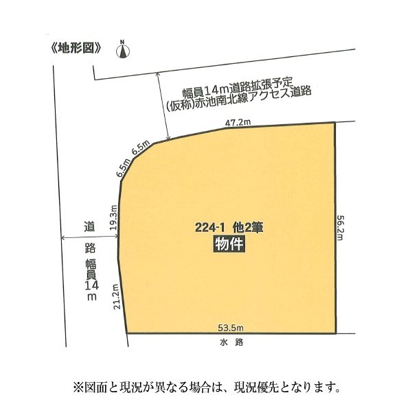 日進市赤池町下郷 間取図・土地図
