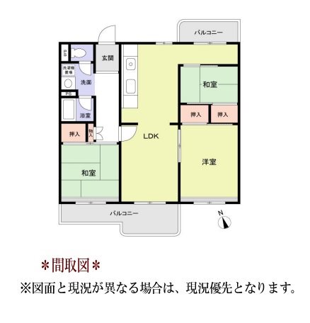 押草団地301号棟 間取図・土地図