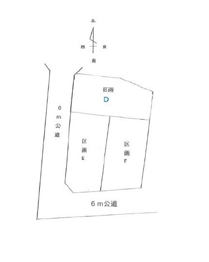 日進市浅田町下小深田（区画E） 間取図・土地図