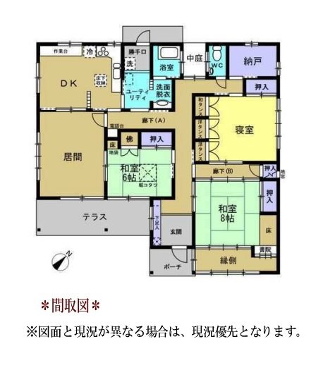 日進市米野木町南山 間取図・土地図