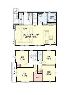 名古屋市天白区一本松1丁目　2号棟 間取図・土地図