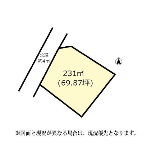 大府市横根町名高山 間取図・土地図