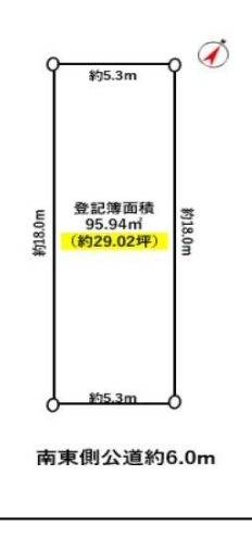 豊明市新田町錦 間取図・土地図
