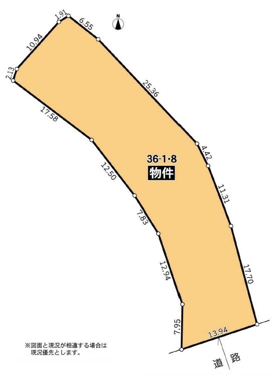 豊明市阿野町藤手 間取図・土地図