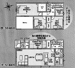 中京競馬場前駅　4号棟 間取図・土地図
