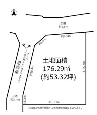 東海市大田町天神下ノ上 間取図・土地図
