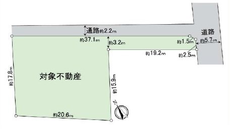 大府市共和町4丁目 間取図・土地図
