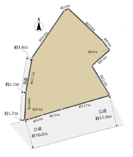 大府市共和町6丁目 間取図・土地図