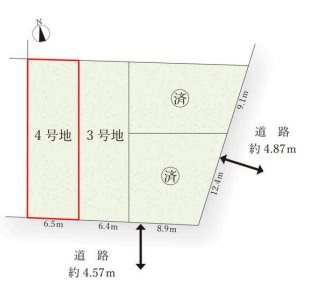 名古屋市南区楠町（4号地） 間取図・土地図