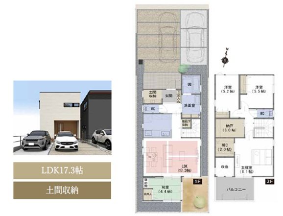 天白区池見1丁目　D号棟 間取図・土地図