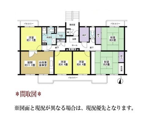 グリーンハイツ押草住宅106棟 間取図・土地図