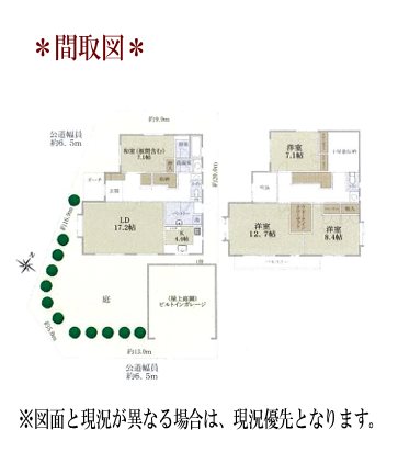 名古屋市天白区表台 間取図・土地図