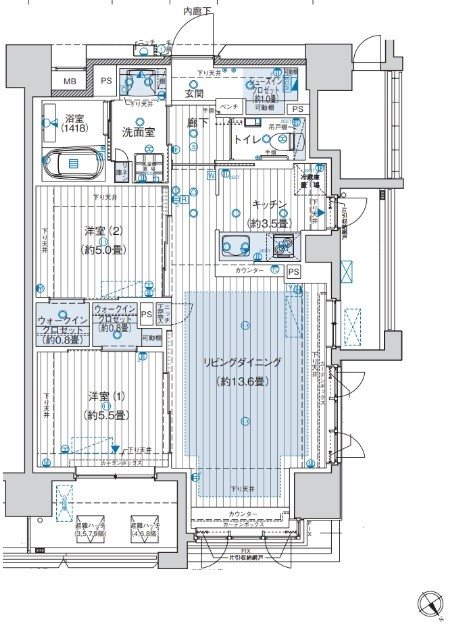 デュオセーヌ相模原上溝駅前 間取図・土地図