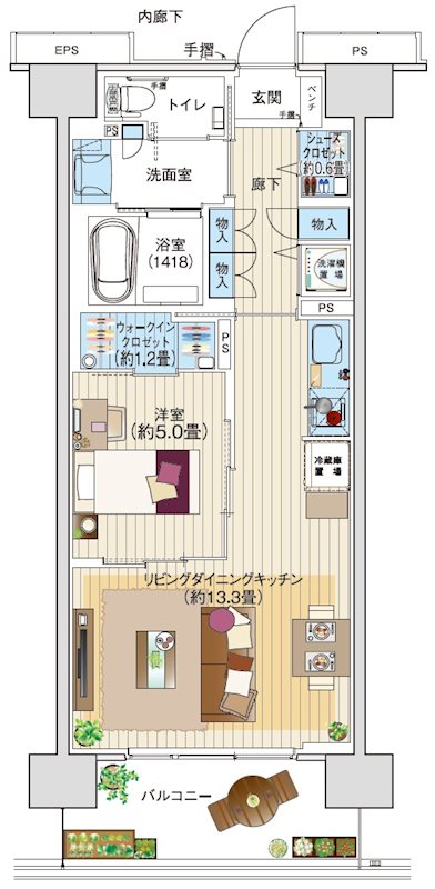 デュオセーヌ船橋高根台  間取図・土地図