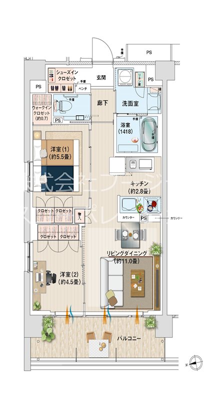 デュオセーヌ横濱二俣川 間取図・土地図