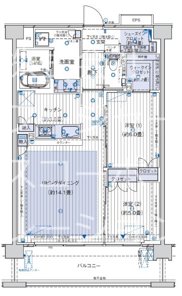 デュオセーヌ横濱東戸塚 間取図・土地図