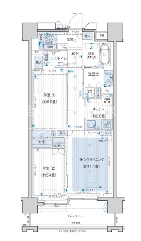 デュオセーヌ相模原上溝駅前 間取図・土地図